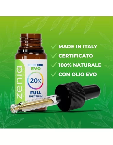 Zenia Olio CBD Evo full-spectrum 20% secondaria
